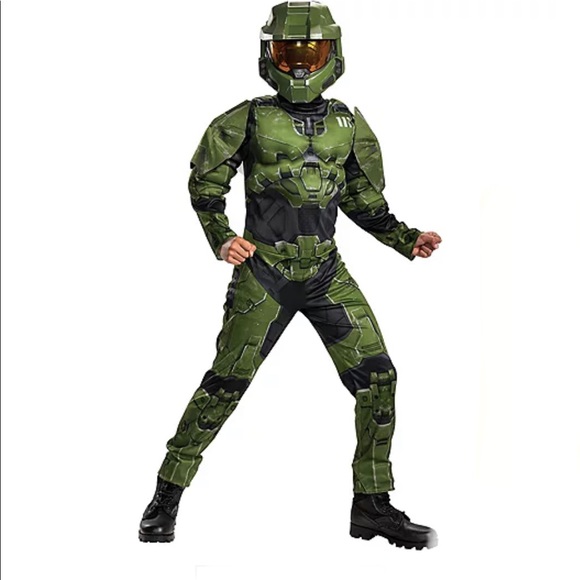 Halo Boys Classic Master Chief Infinite Muscle Halloween Costume